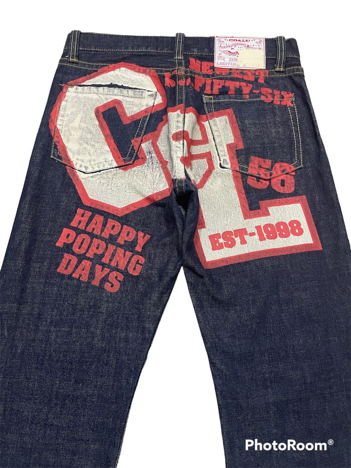 Japanese Brand × Vintage OFFER‼️VINTAGE CO&LU DAICOCK SELVEDGE LIKE EVISU JEANS Size US 32 / EU 48 - 3 Thumbnail
