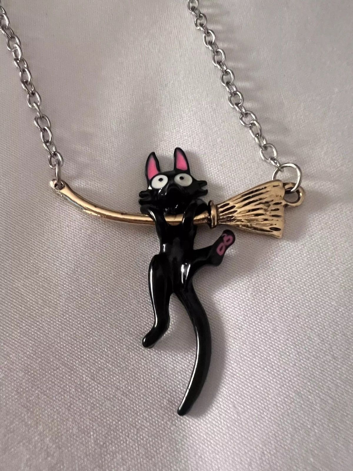 Jewelry Cartoon Animal Cat Pendant Charm Necklace Size ONE SIZE - 1 Thumbnail