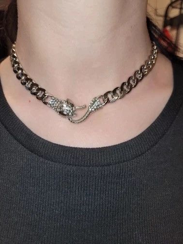Jewelry Hip Hop Rock Thick Chain Snake Necklace Size ONE SIZE - 3 Thumbnail