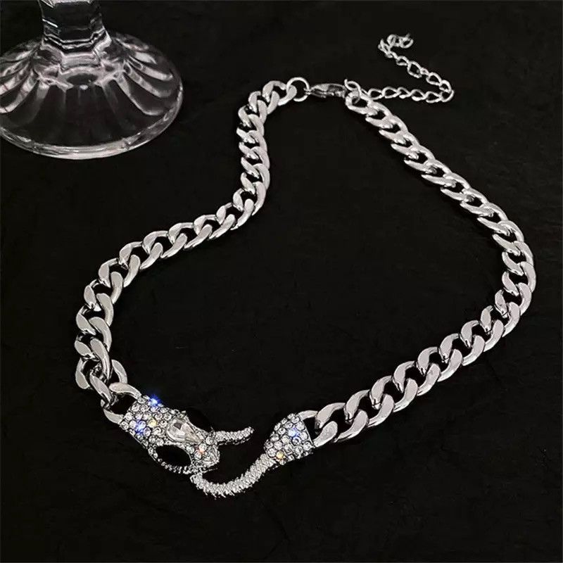 Jewelry Hip Hop Rock Thick Chain Snake Necklace Size ONE SIZE - 1 Thumbnail