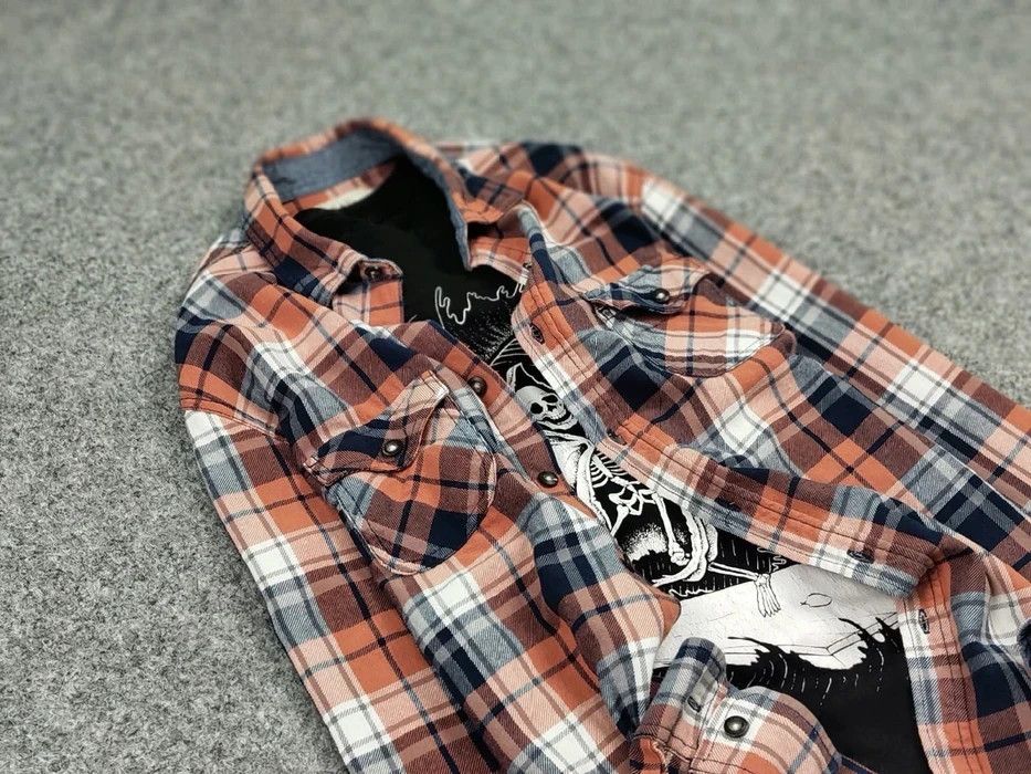 Flannel Vintage Flannel Shirt Travis Scott Style Size US L / EU 52-54 / 3 - 6 Thumbnail