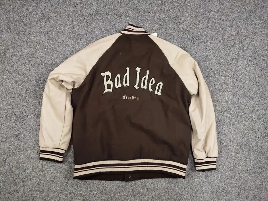 Japanese Brand Vintage 90's Japan Varsity Bomber Jacket Brown Letterman Size US L / EU 52-54 / 3 - 7 Thumbnail