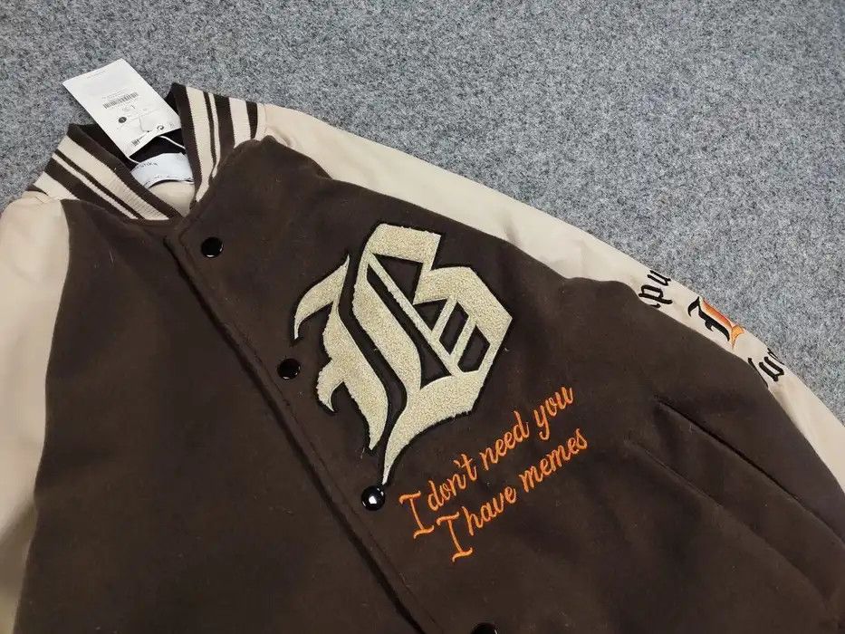 Japanese Brand Vintage 90's Japan Varsity Bomber Jacket Brown Letterman Size US L / EU 52-54 / 3 - 8 Thumbnail