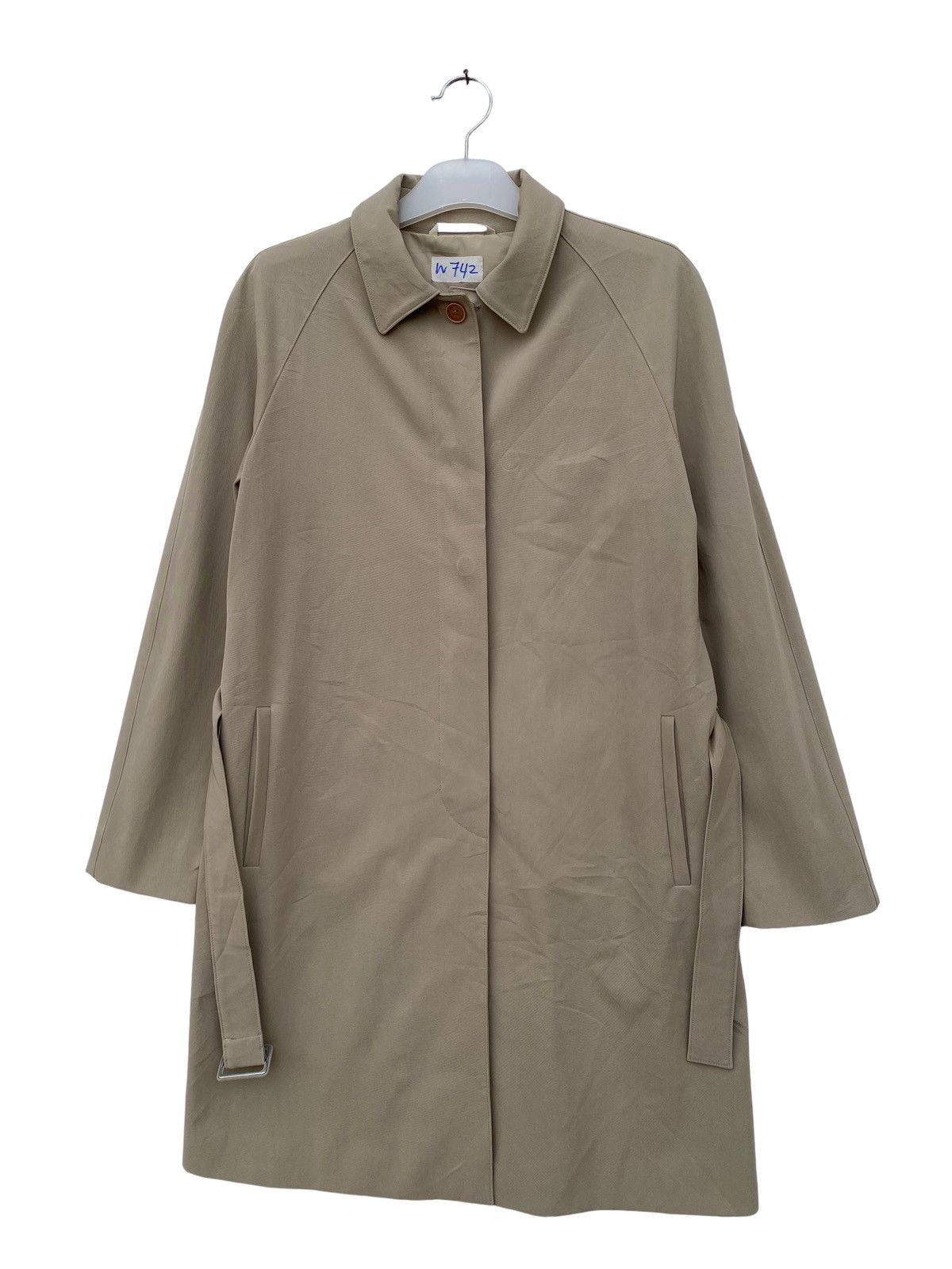 image of Avant Garde x Italian Designers S Max Mara Lycra Sensation Long Coat in Brown, Men's (Size Small)