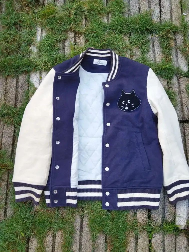 Issey Miyake Vintage Ne-Net Issey Miyake Cat Varsity Jacket Size US M / EU 48-50 / 2 - 16 Thumbnail