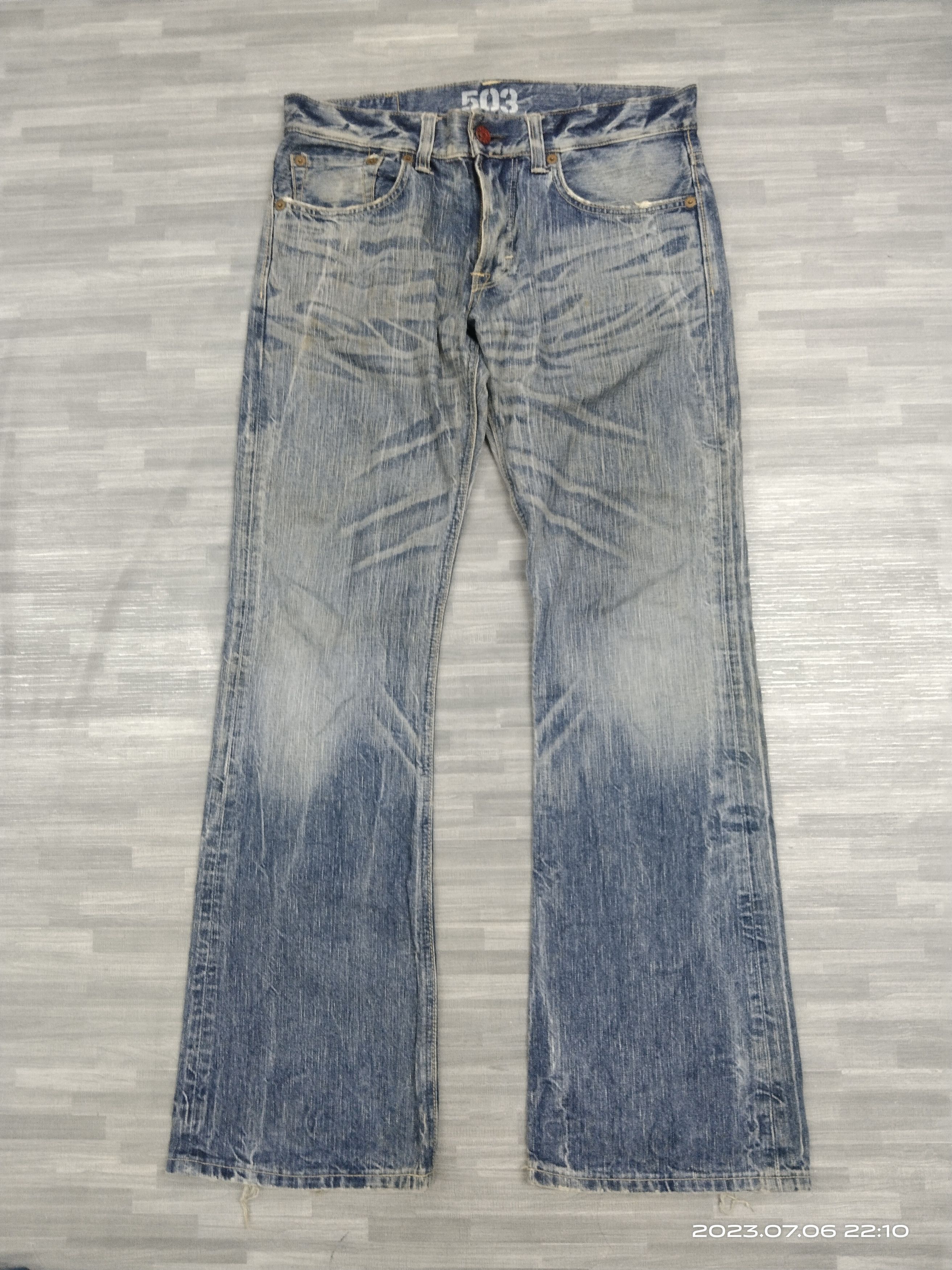 Edwin FLARE SICK BLUE TRIP🇯🇵DENIM PANTS Size US 33 - 2 Thumbnail