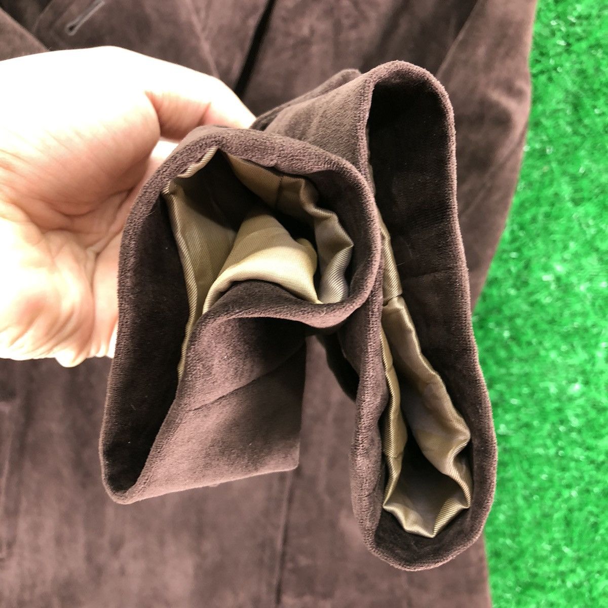 Yohji Yamamoto Vintage INÉD Velvet Pea Coat for Women by Yohji Yamamoto Size XS / US 0-2 / IT 36-38 - 8 Thumbnail