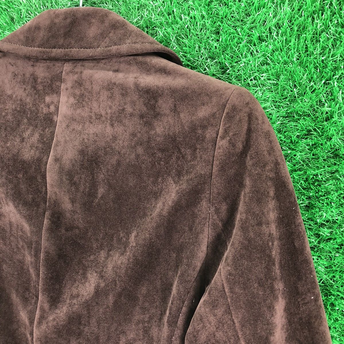 Yohji Yamamoto Vintage INÉD Velvet Pea Coat for Women by Yohji Yamamoto Size XS / US 0-2 / IT 36-38 - 5 Thumbnail