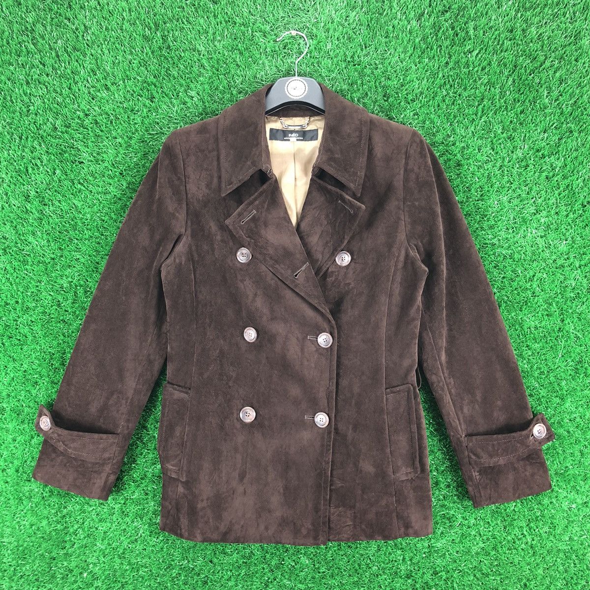 Vintage INÉD Velvet Pea Coat for Women by Yohji Yamamoto