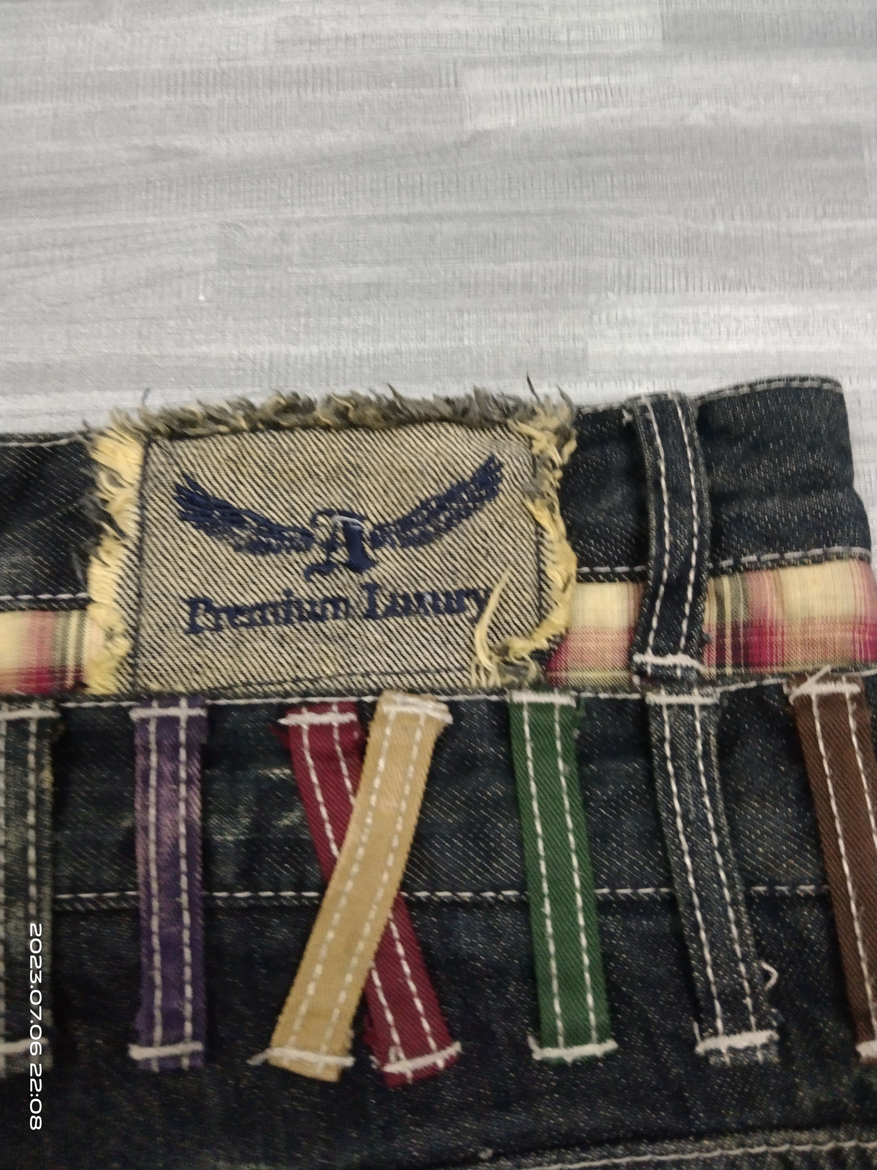 Japanese Brand SICK RUSTY DOUBLE WAIST NYLAUS DENIM PANTS Size US 31 - 9 Thumbnail