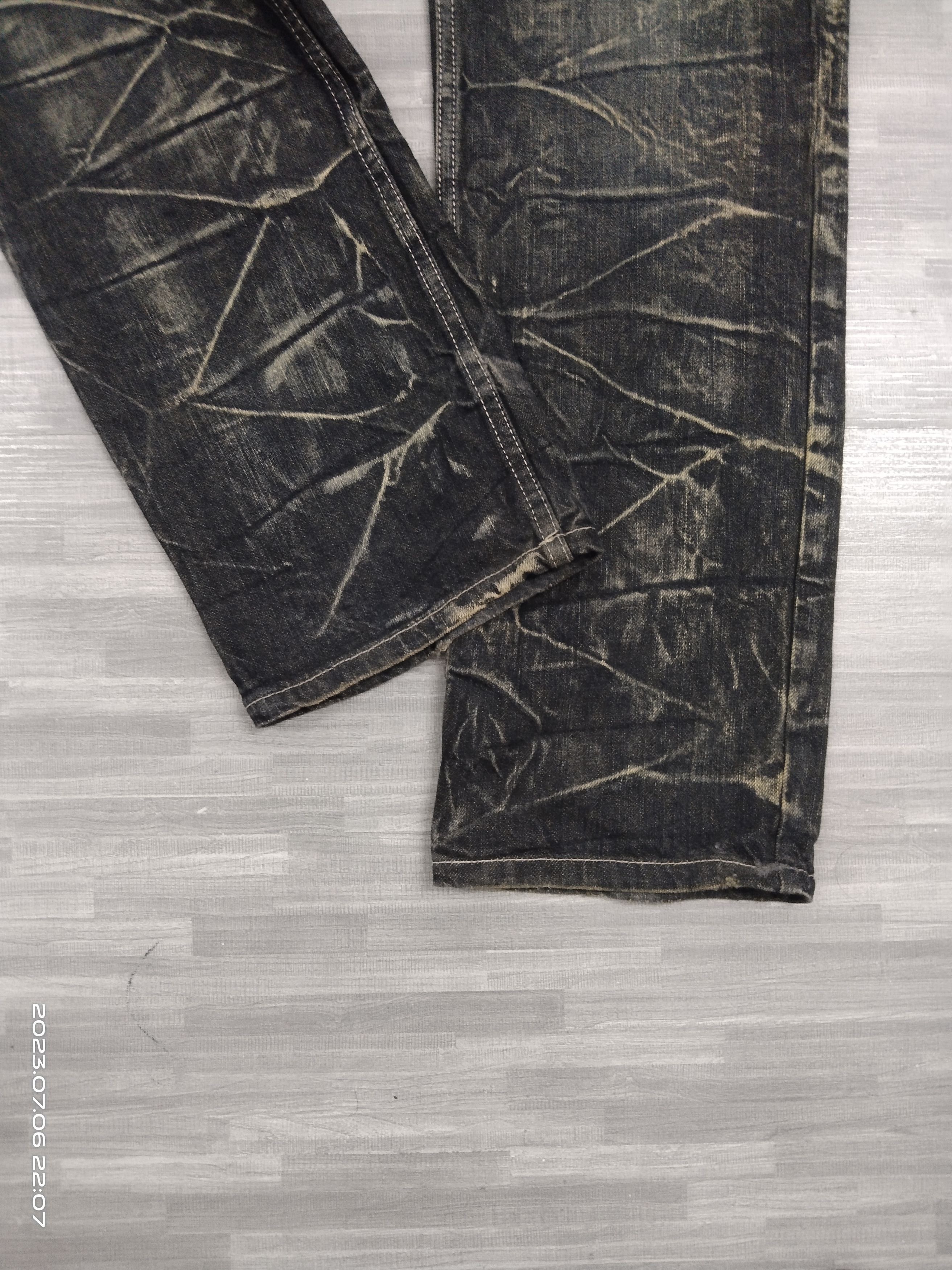 Japanese Brand SICK RUSTY DOUBLE WAIST NYLAUS DENIM PANTS Size US 31 - 6 Thumbnail