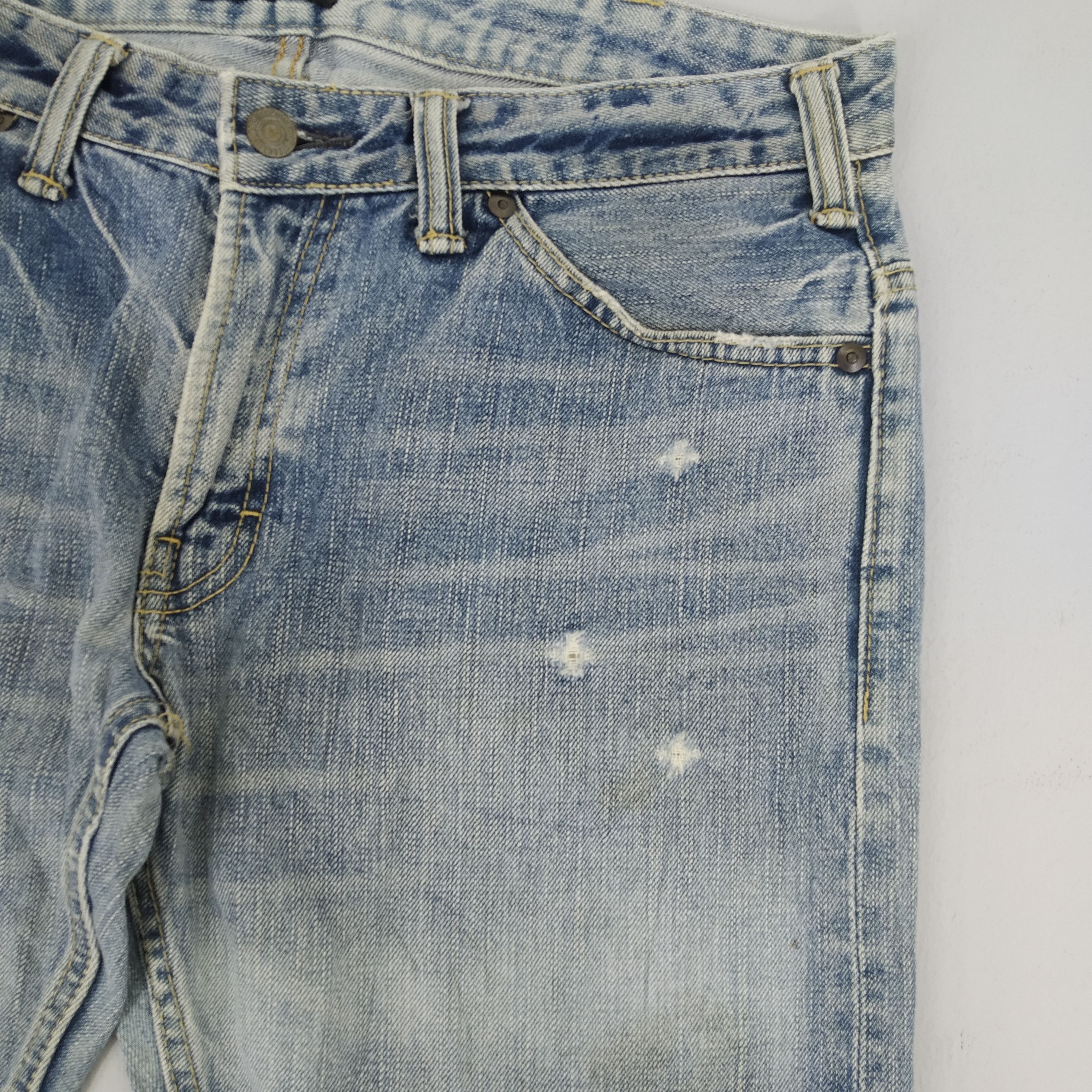Denime W33 Vintage Unbranded Stone Wash Denim Jeans Faded Blue Size US 33 - 5 Thumbnail