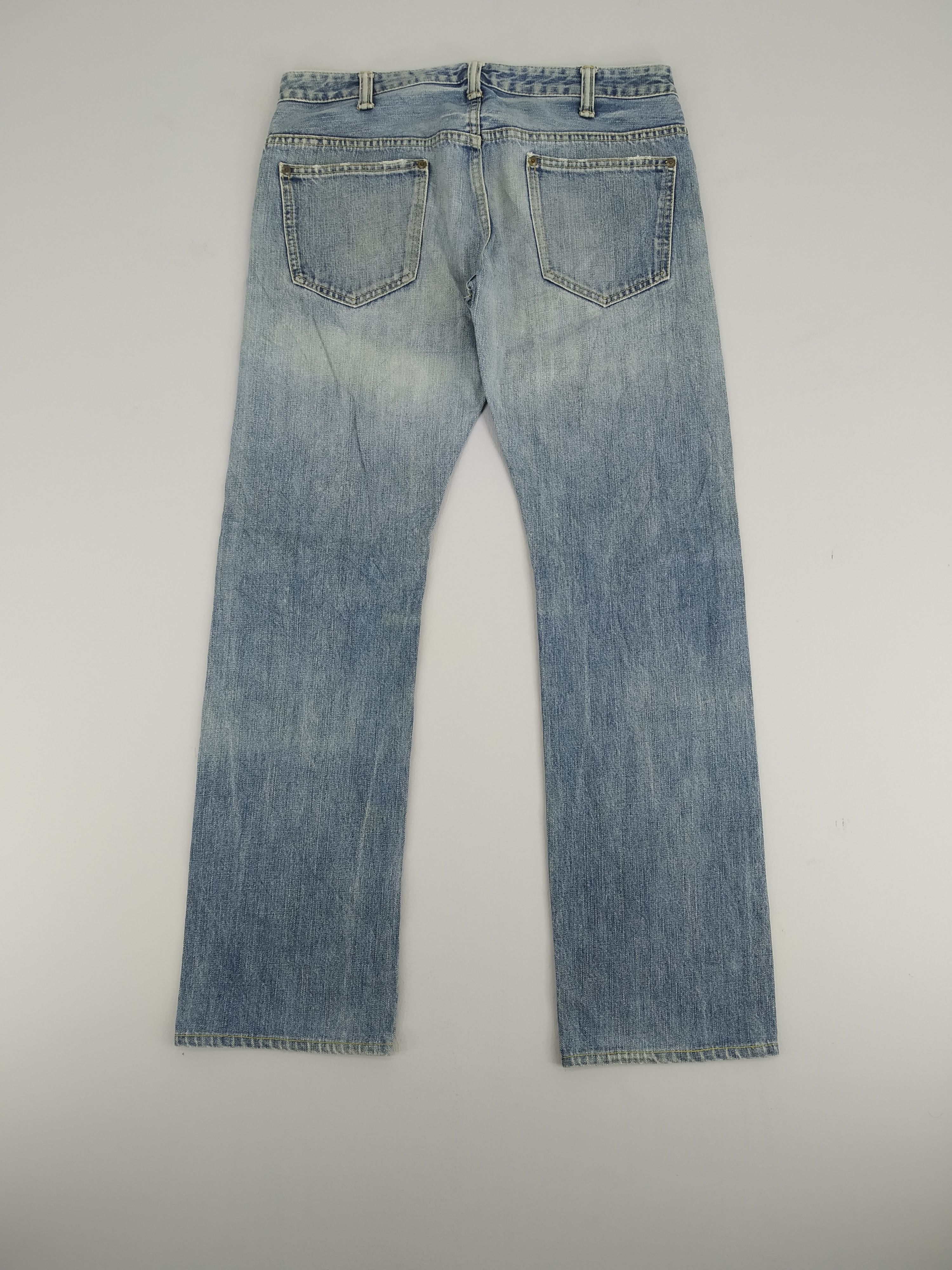 Denime W33 Vintage Unbranded Stone Wash Denim Jeans Faded Blue Size US 33 - 2 Thumbnail