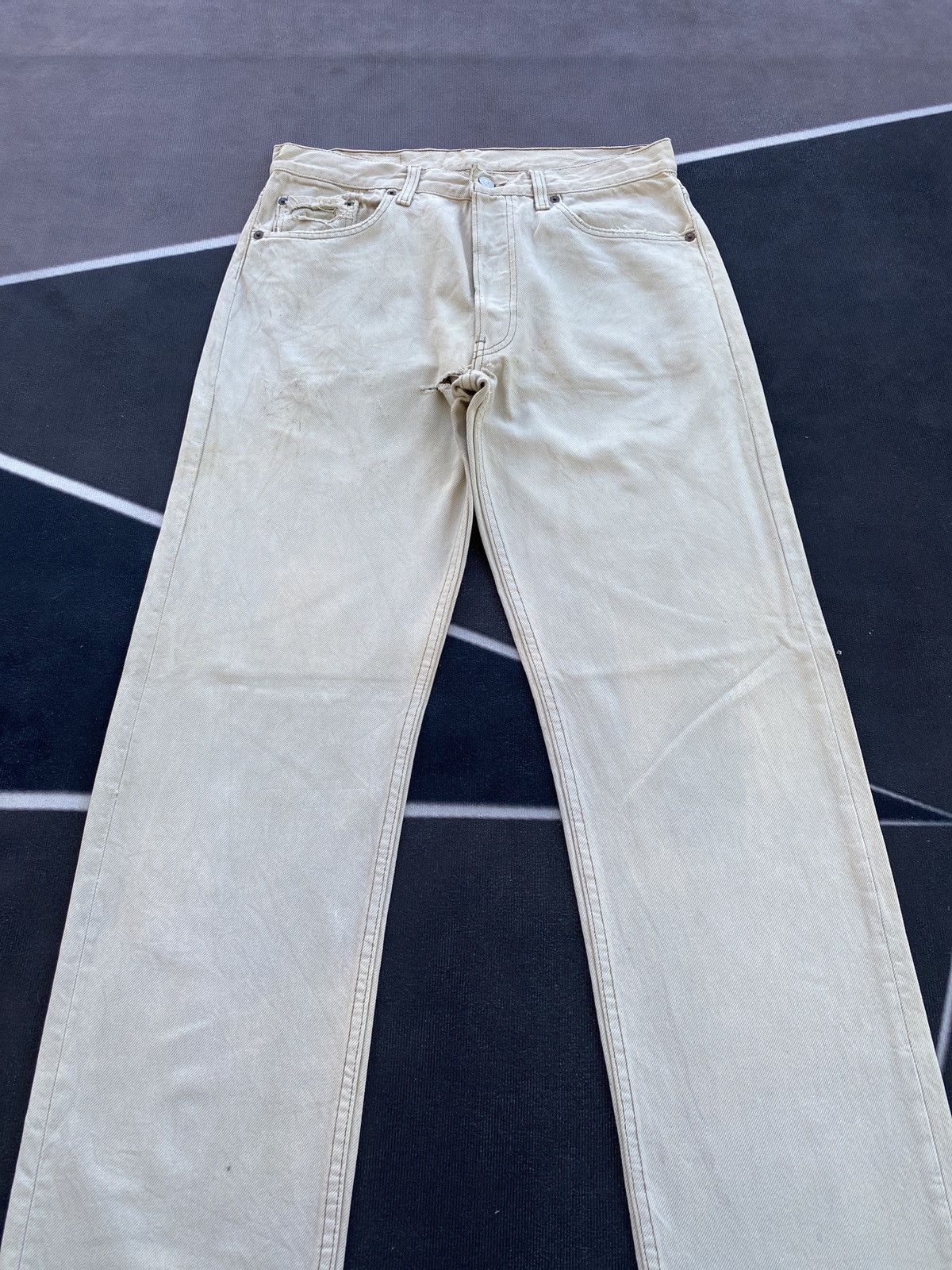 Jean × Levi's × Vintage 90s VINTAGE LEVIS 501 DISTRESSED JEANS-J376 Size US 33 - 2 Thumbnail