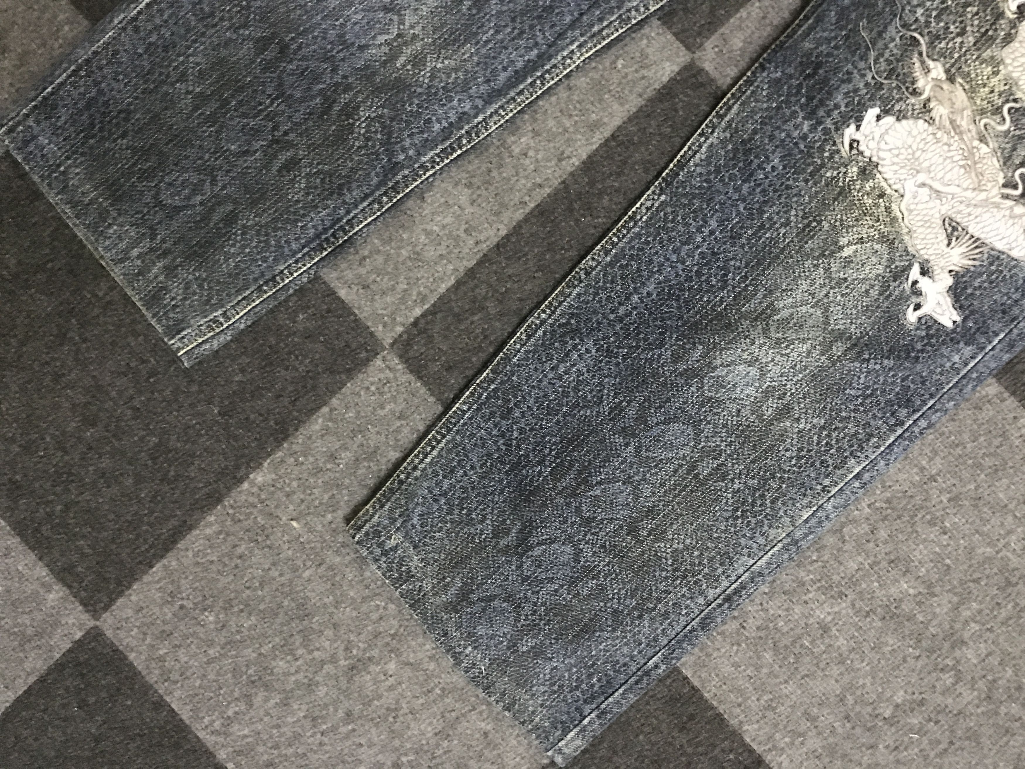 Japanese Brand D121 KARAKURU TAMASHI Phyton All Print Dragon Jeans Size US 34 / EU 50 - 7 Thumbnail