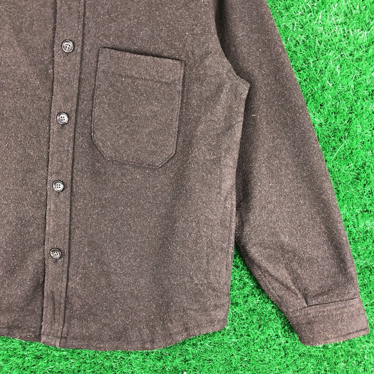 Flannel Uniqlo Autumn Winter Wool Brown Flannel Single Pocket Size US L / EU 52-54 / 3 - 3 Thumbnail