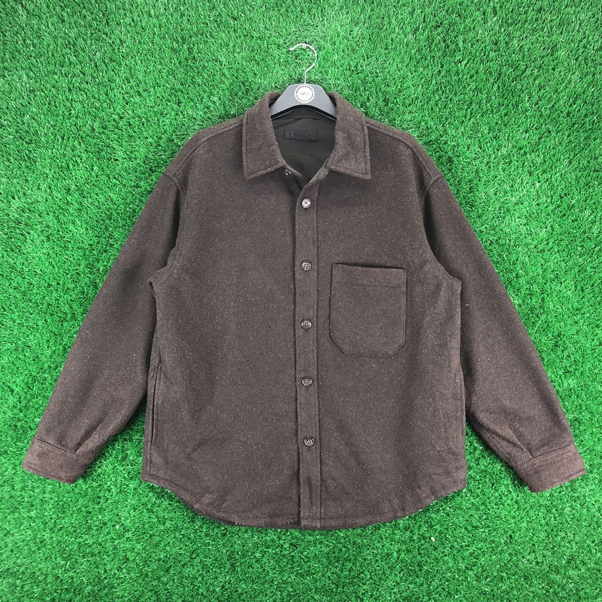 Flannel Uniqlo Autumn Winter Wool Brown Flannel Single Pocket Size US L / EU 52-54 / 3 - 1 Thumbnail