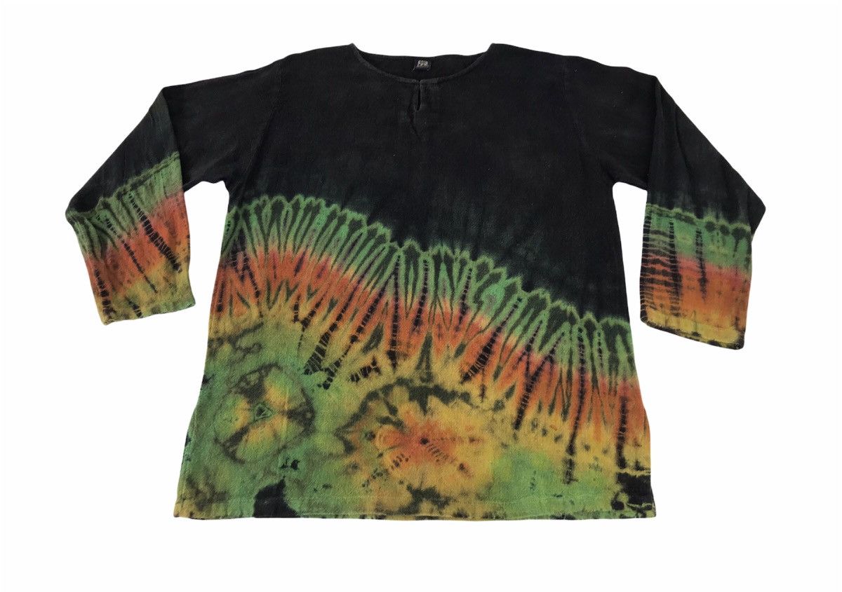 Vintage Malaika Tye Dye Long Sleeve Tee K211j Size US XL / EU 56 / 4 - 1 Thumbnail