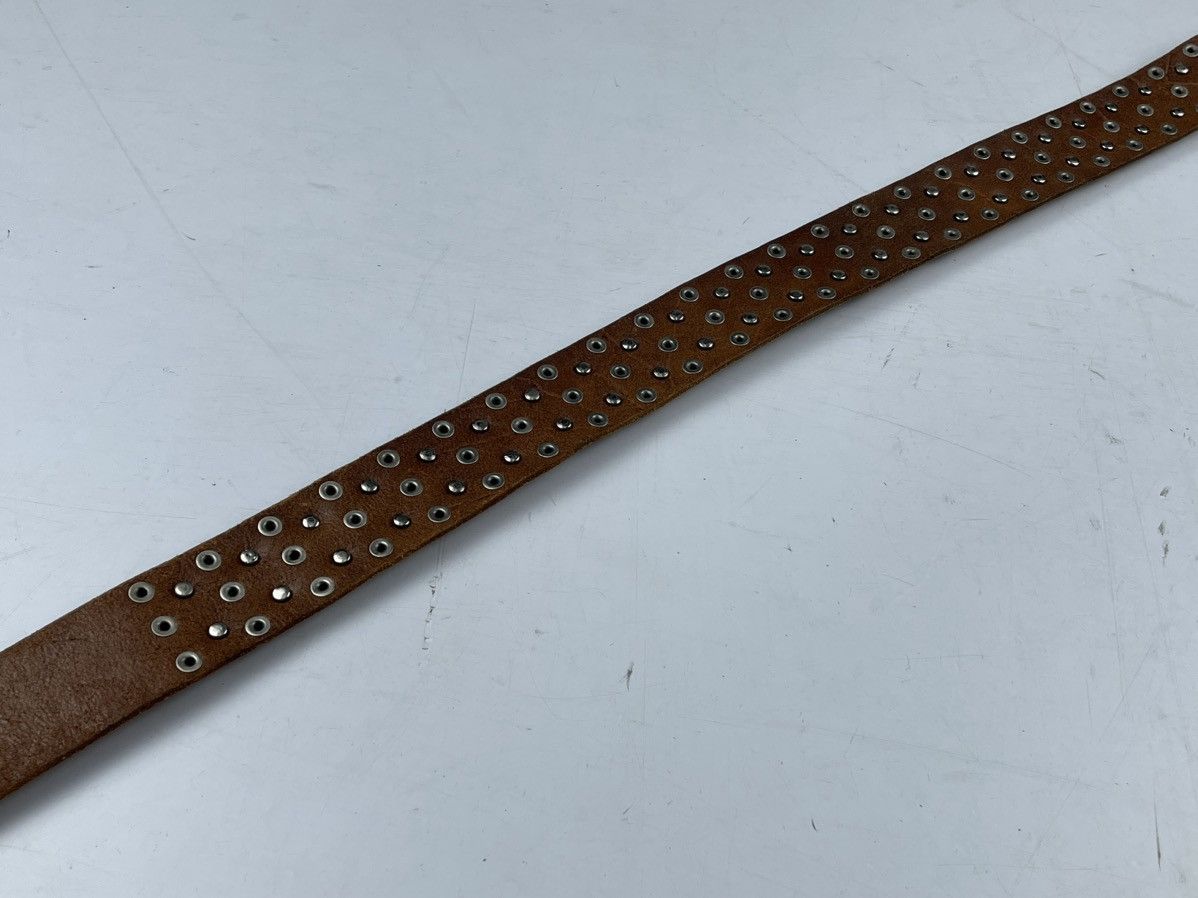 Genuine Leather spiked belt leather Size 32 - 9 Thumbnail