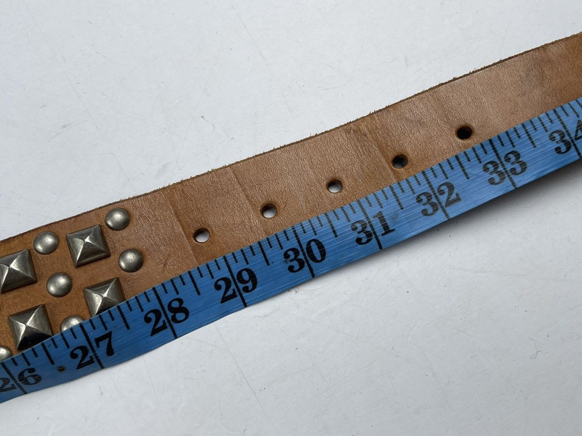 Genuine Leather spiked belt leather Size 32 - 8 Thumbnail