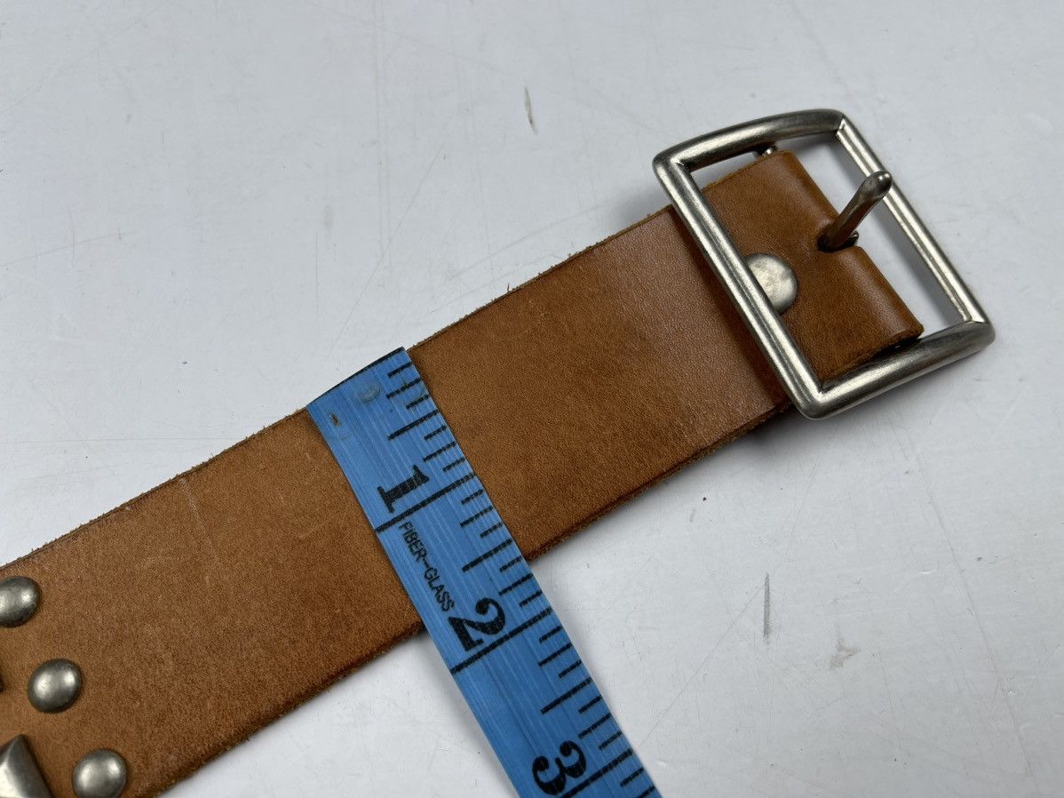 Genuine Leather spiked belt leather Size 32 - 10 Thumbnail