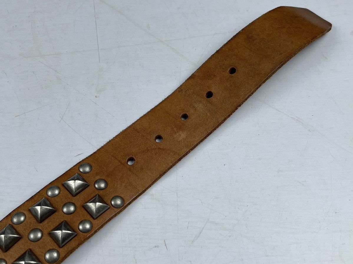 Genuine Leather spiked belt leather Size 32 - 7 Thumbnail