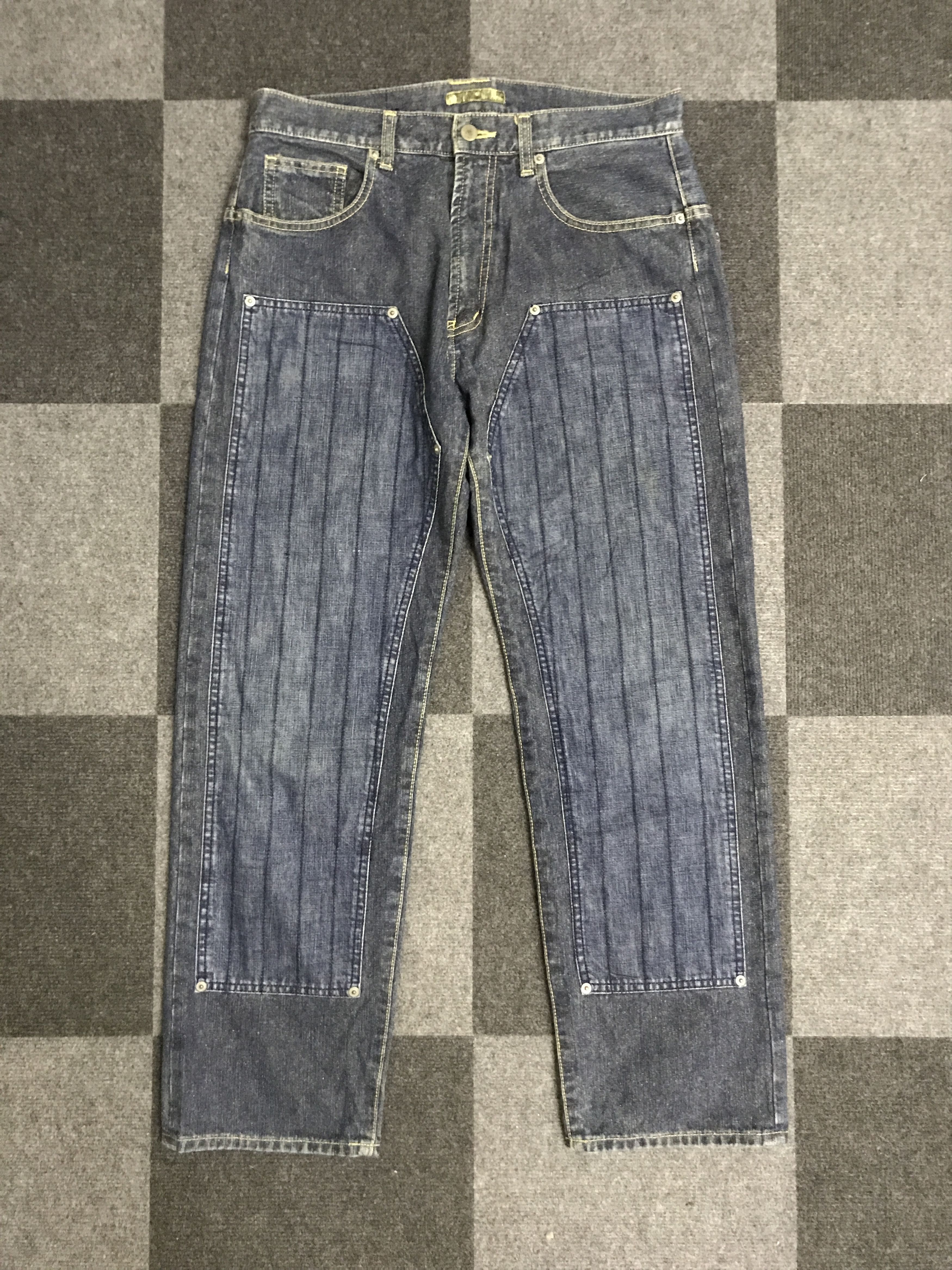 Japanese Brand D119 BAL Japan Two Tones Double Knee Jeans Size US 33 - 1 Thumbnail