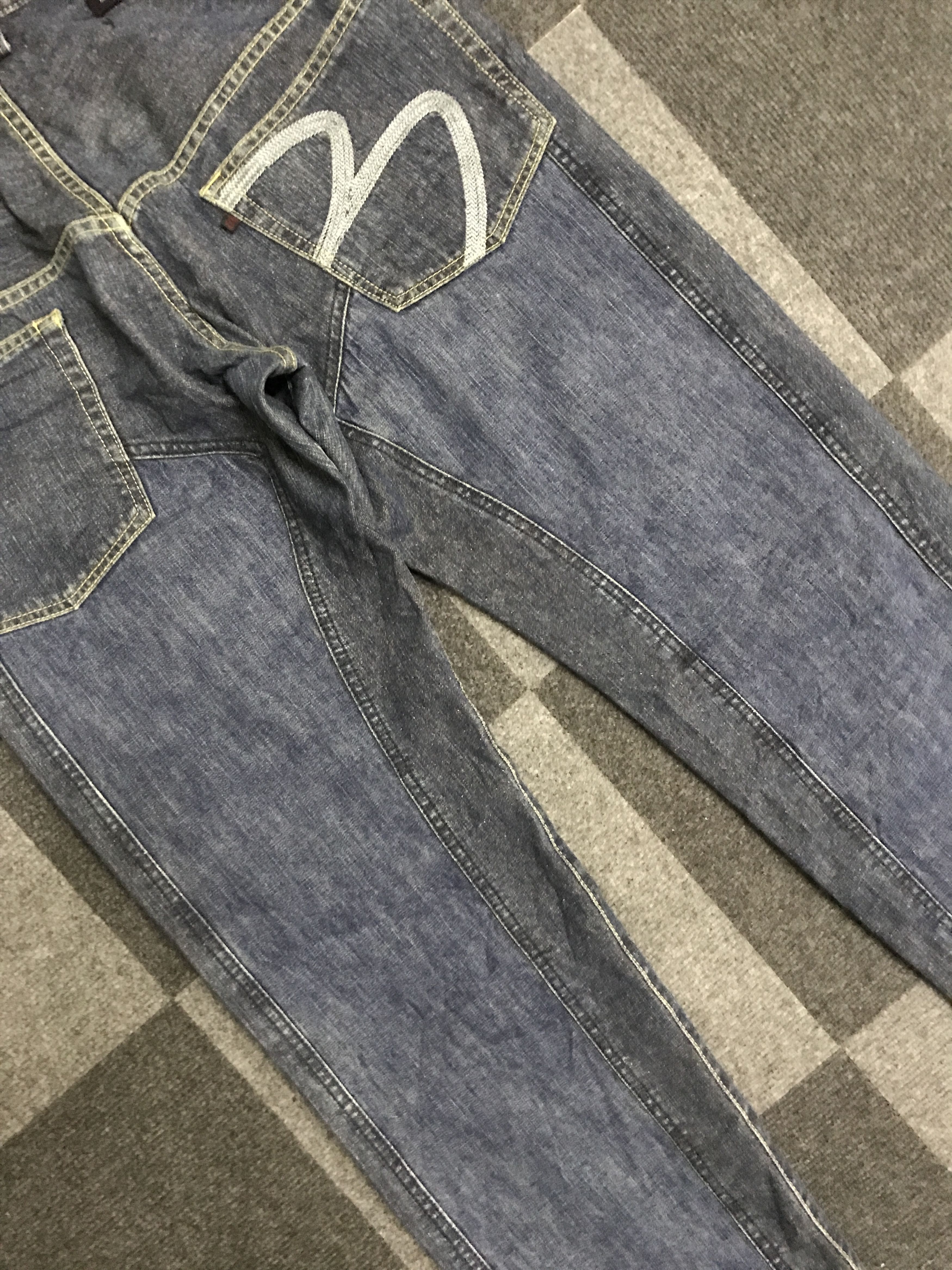 Japanese Brand D119 BAL Japan Two Tones Double Knee Jeans Size US 33 - 9 Thumbnail