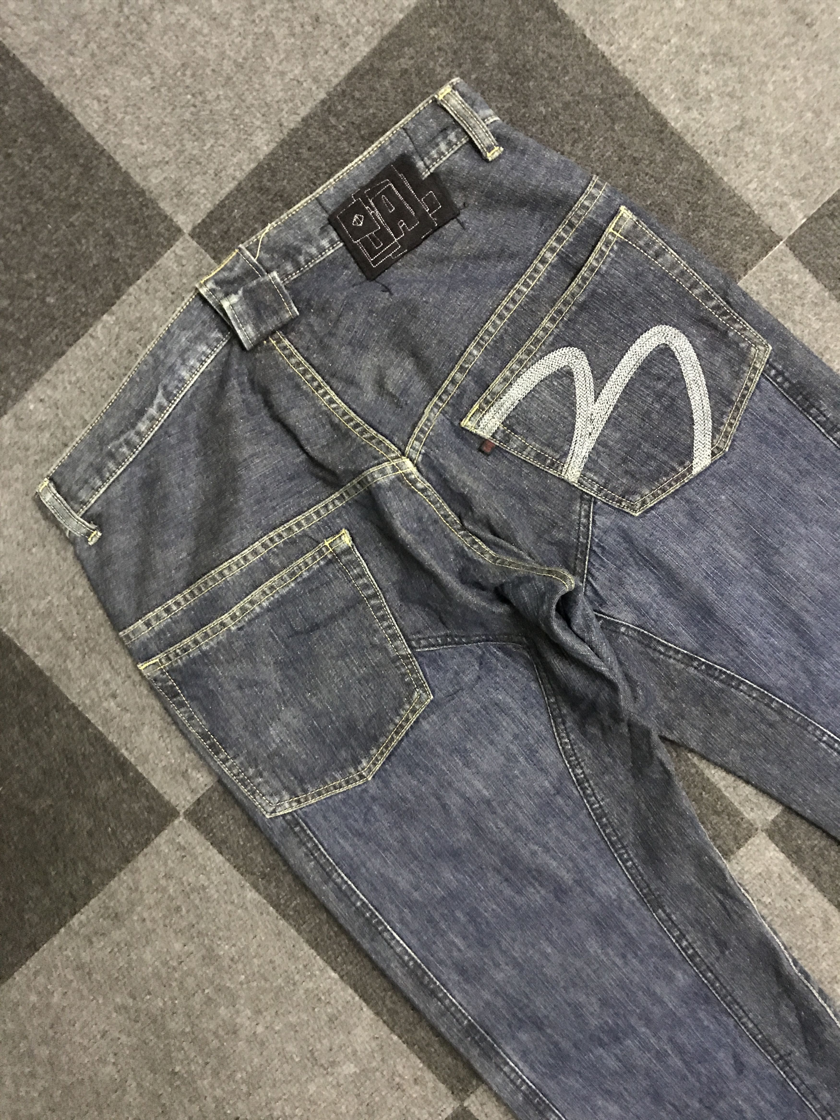 Japanese Brand D119 BAL Japan Two Tones Double Knee Jeans Size US 33 - 8 Thumbnail