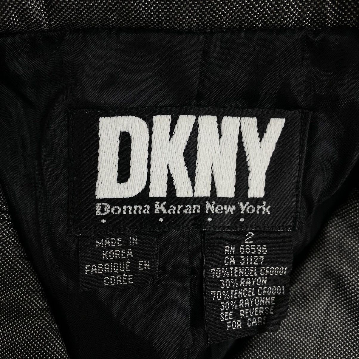 Donna Karan × Vintage Vintage DONNA KARAN New York DKNY Button Up Grey Blazer Coat Size S / US 4 / IT 40 - 5 Thumbnail