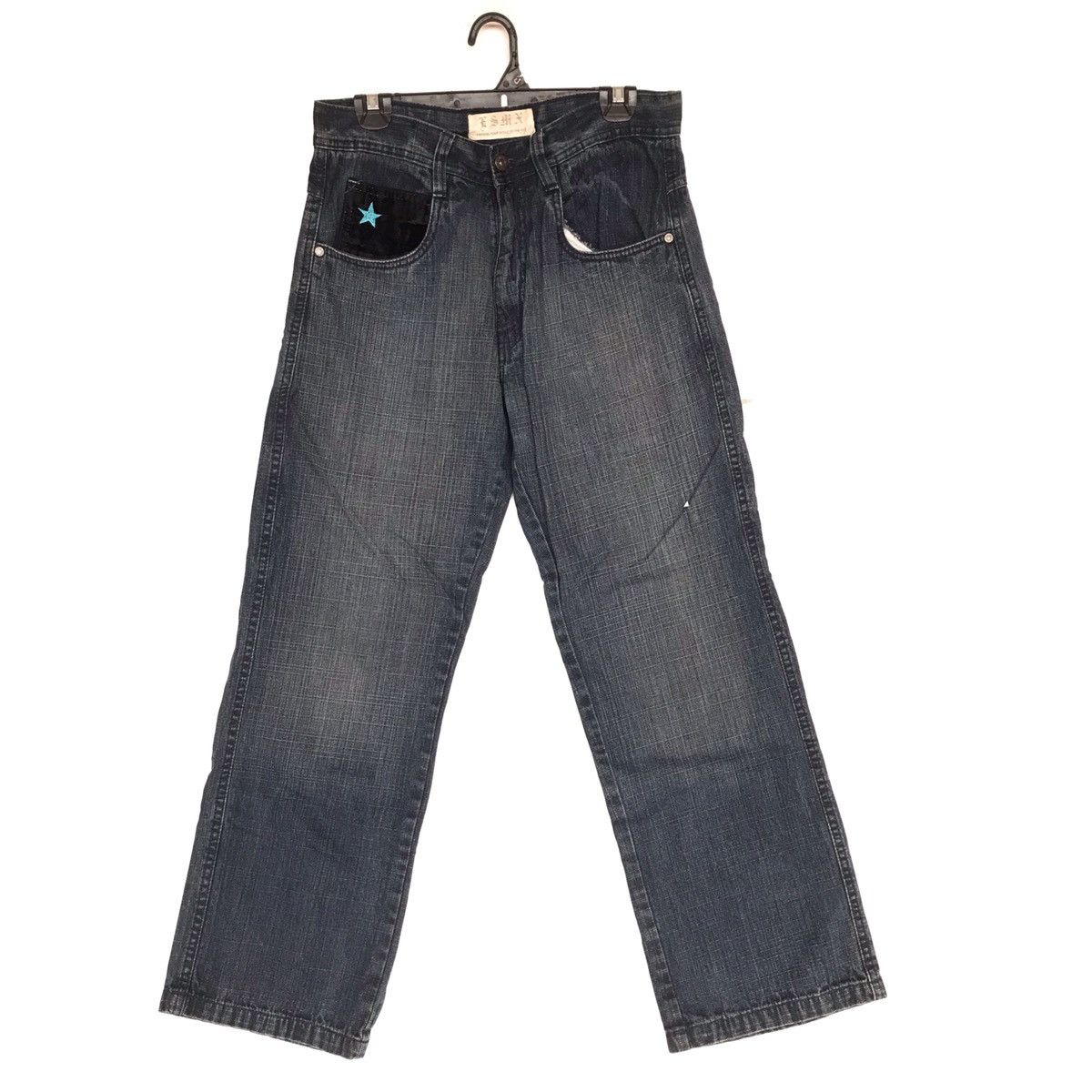 Japanese Brand Y2K Baggy Denim Jeans Airborne Military Patch Wide Leg Size US 32 / EU 48 - 5 Thumbnail