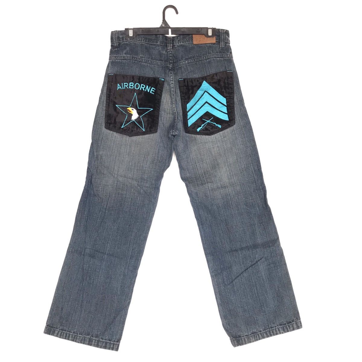 Vintage Airborne Denim Jeans Military Pants