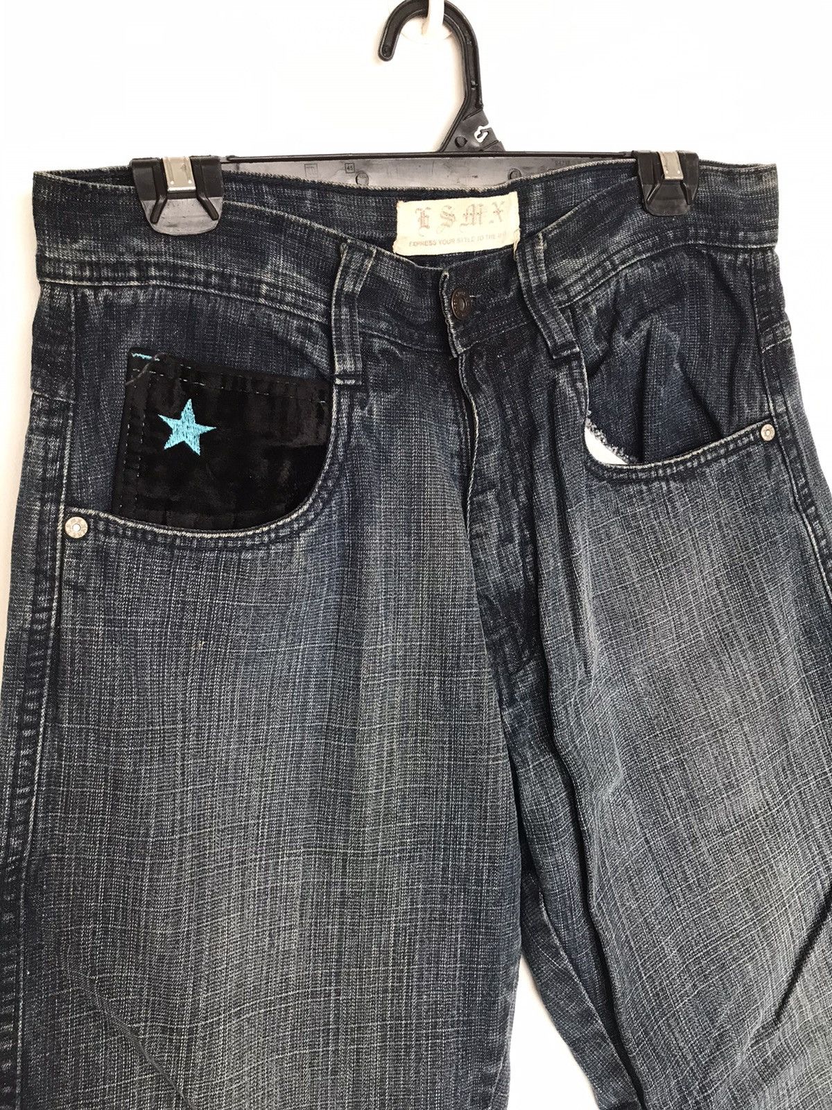 Japanese Brand Y2K Baggy Denim Jeans Airborne Military Patch Wide Leg Size US 32 / EU 48 - 8 Thumbnail