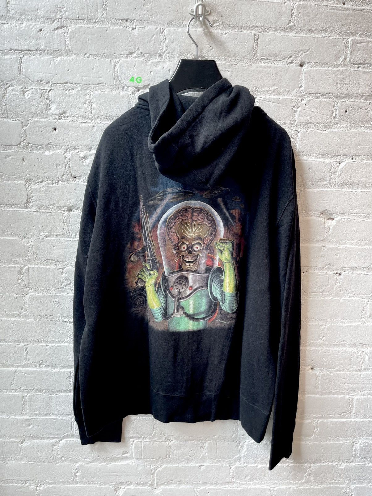 image of Vintage Mars Attacks Hoodie Sick in Black, Men's (Size XL)