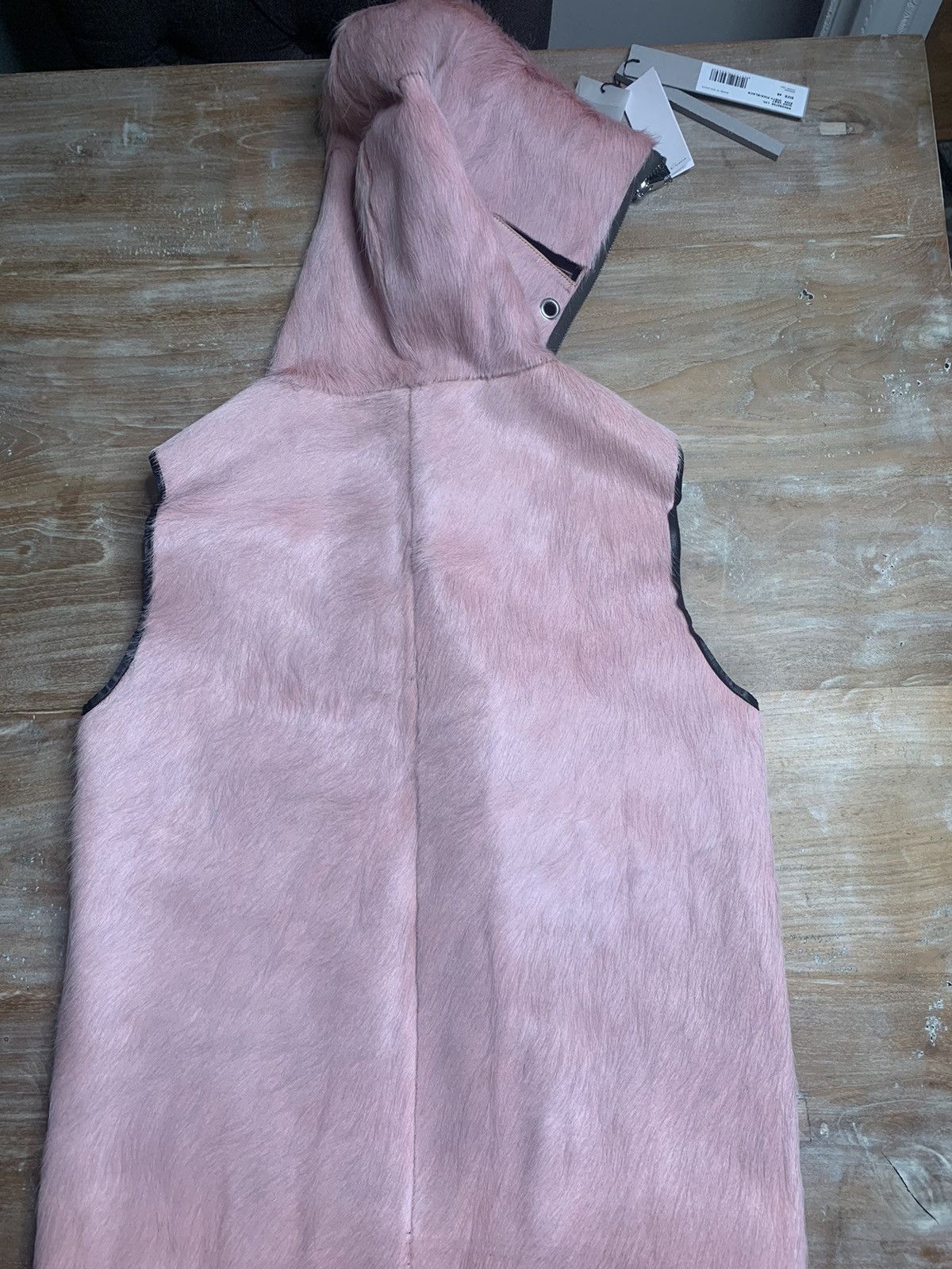 Rick Owens RARE PONY HAIR GIMP VEST PINK EU48!! Size US M / EU 48-50 / 2 - 6 Thumbnail