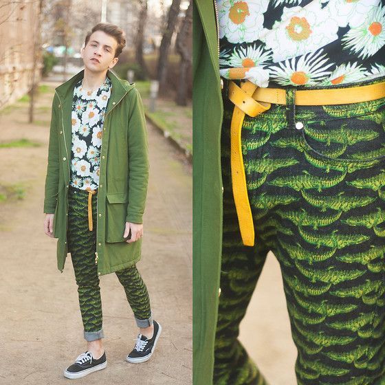 Other FW11 Versace X H&M Crocodile All Over Printed Denim Pants Size US 29 - 2 Thumbnail