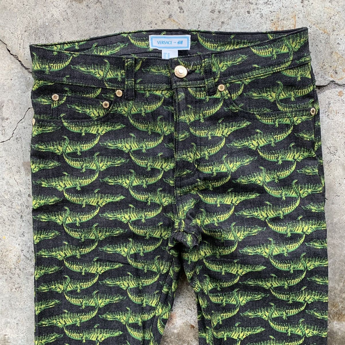 Other FW11 Versace X H&M Crocodile All Over Printed Denim Pants Size US 29 - 6 Thumbnail
