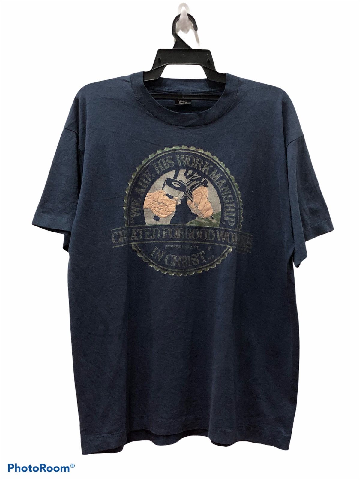 Vintage Vintage tees material 50/50 We Are His Workmanship Size US XL / EU 56 / 4 - 1 Thumbnail