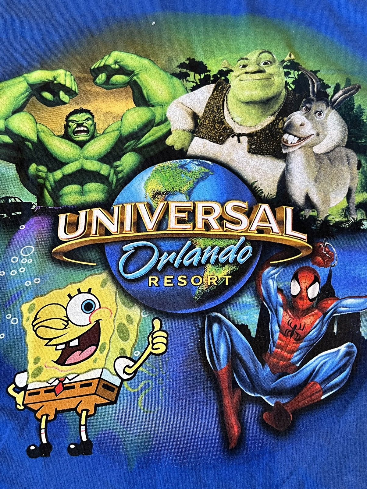 Universal Studios × Vintage Universal Studios Spongebob Spiderman Shrek Hulk Shirt Size US L / EU 52-54 / 3 - 3 Thumbnail