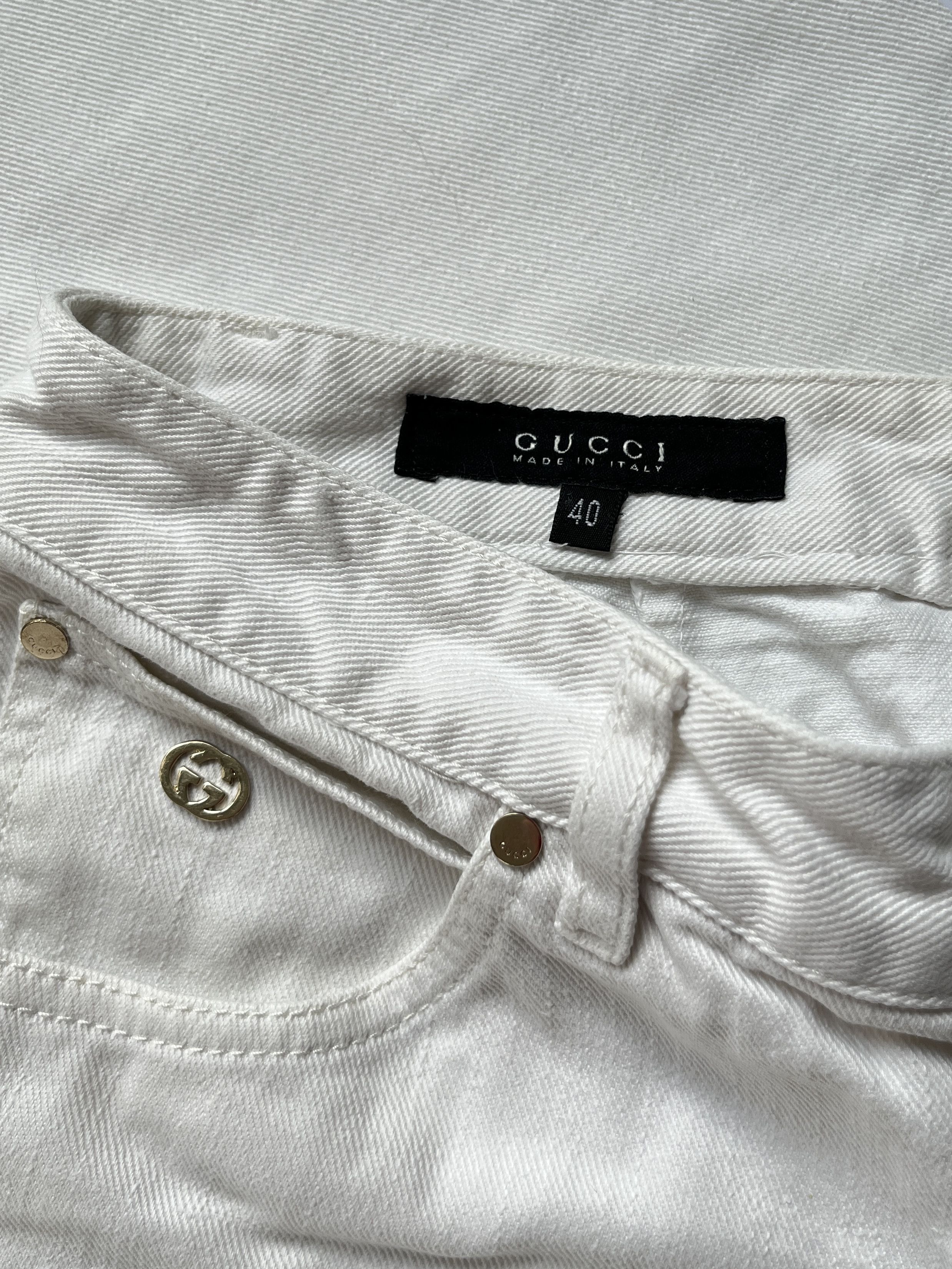Gucci ⚡️QUICK SALE⚡️Gucci by Tom Ford White Denim Jeans Size US 26 / EU 42 - 3 Thumbnail