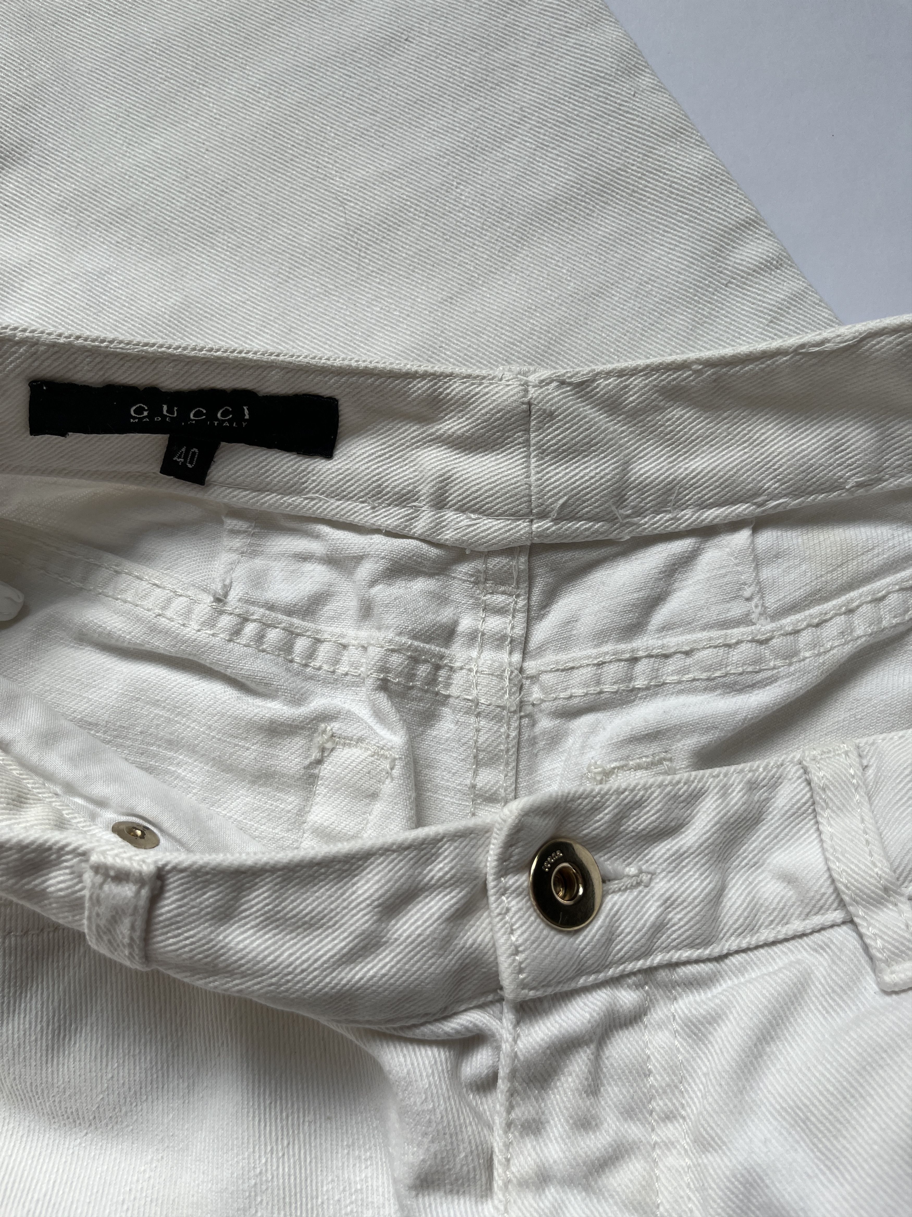 Gucci ⚡️QUICK SALE⚡️Gucci by Tom Ford White Denim Jeans Size US 26 / EU 42 - 7 Thumbnail