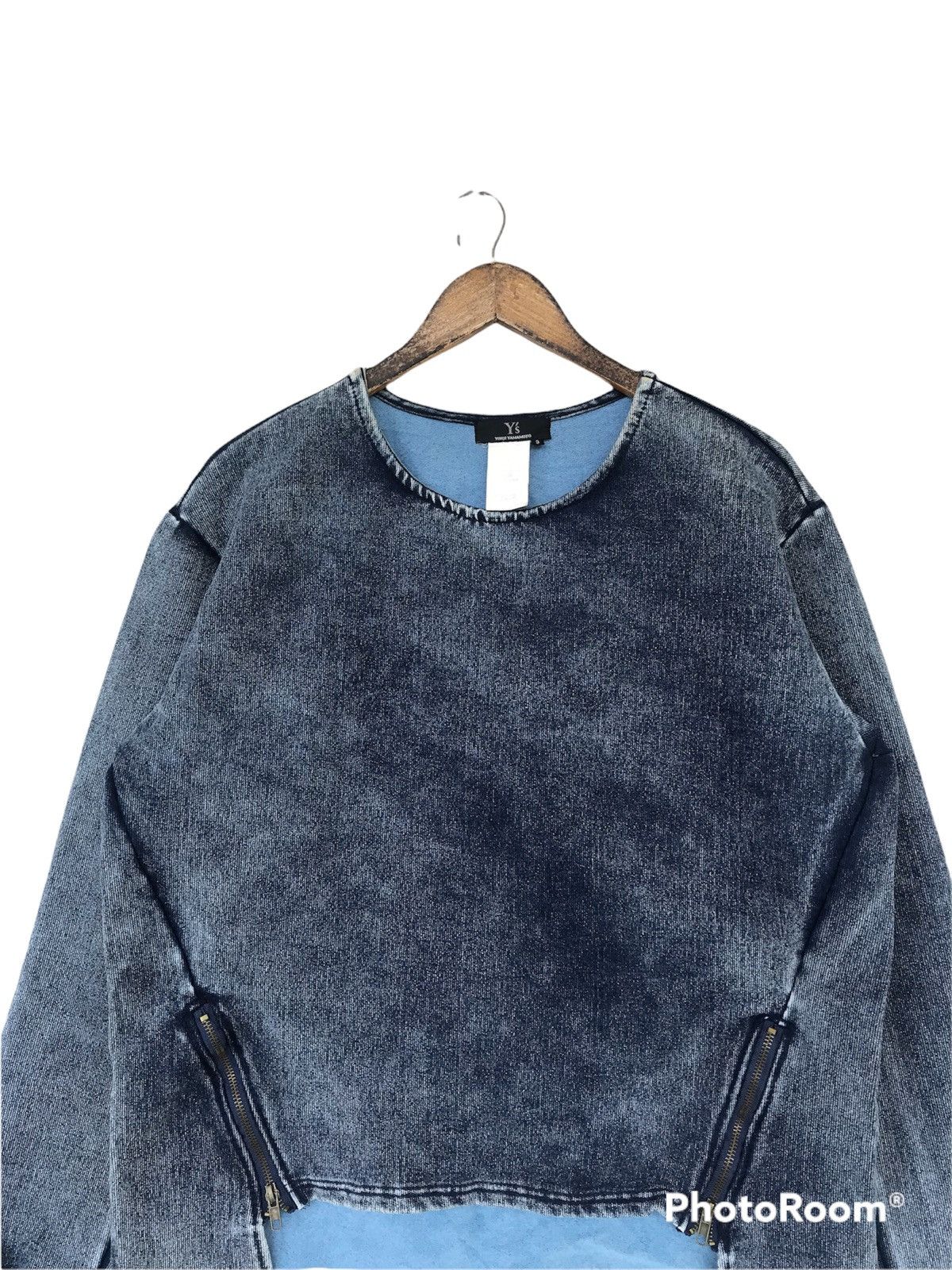 Limi Feu × Yohji Yamamoto 💥Final Drop💥Y’s Yohji Yamamoto Indigo Blue Sweater Shirt Size L / US 10 / IT 46 - 2 Thumbnail