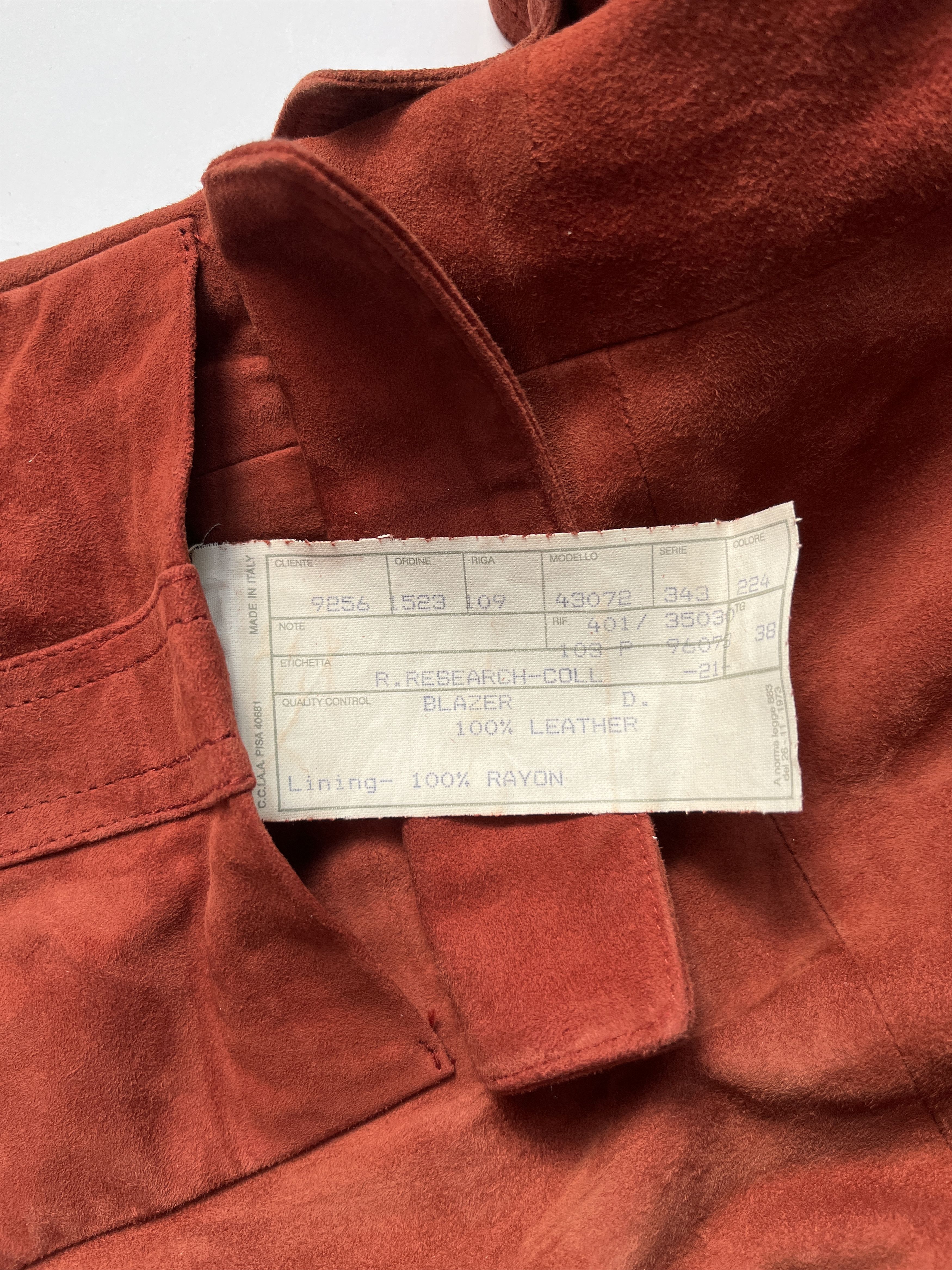 Ruffo Research ⚡️QUICK SALE⚡️1999 Ruffo Research Raf Simons Suede Blazer Size XS / US 0-2 / IT 36-38 - 4 Thumbnail