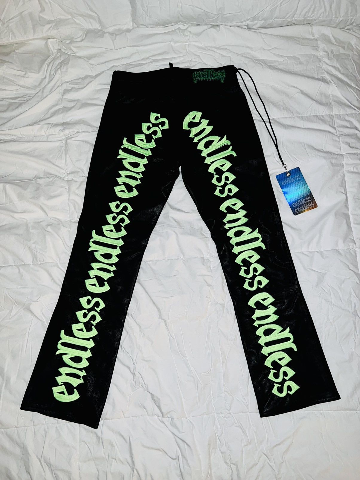 Vlone Endless (Vlone) Leather Pants Size US 34 / EU 50 - 1 Thumbnail