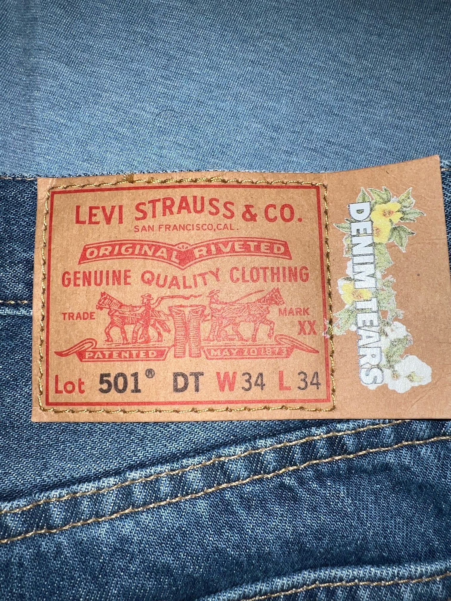 DENIM TEARS Indigo Wash/Stitched Tears Size US 34 / EU 50 - 5 Thumbnail