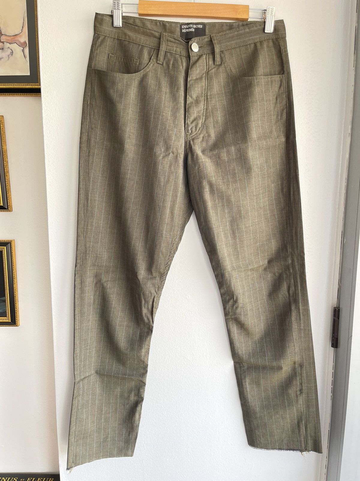 Enfants Riches Deprimes ERD CRAZY RARE Cropped Raw Hem Trouser Pants Size US 32 / EU 48 - 5 Thumbnail
