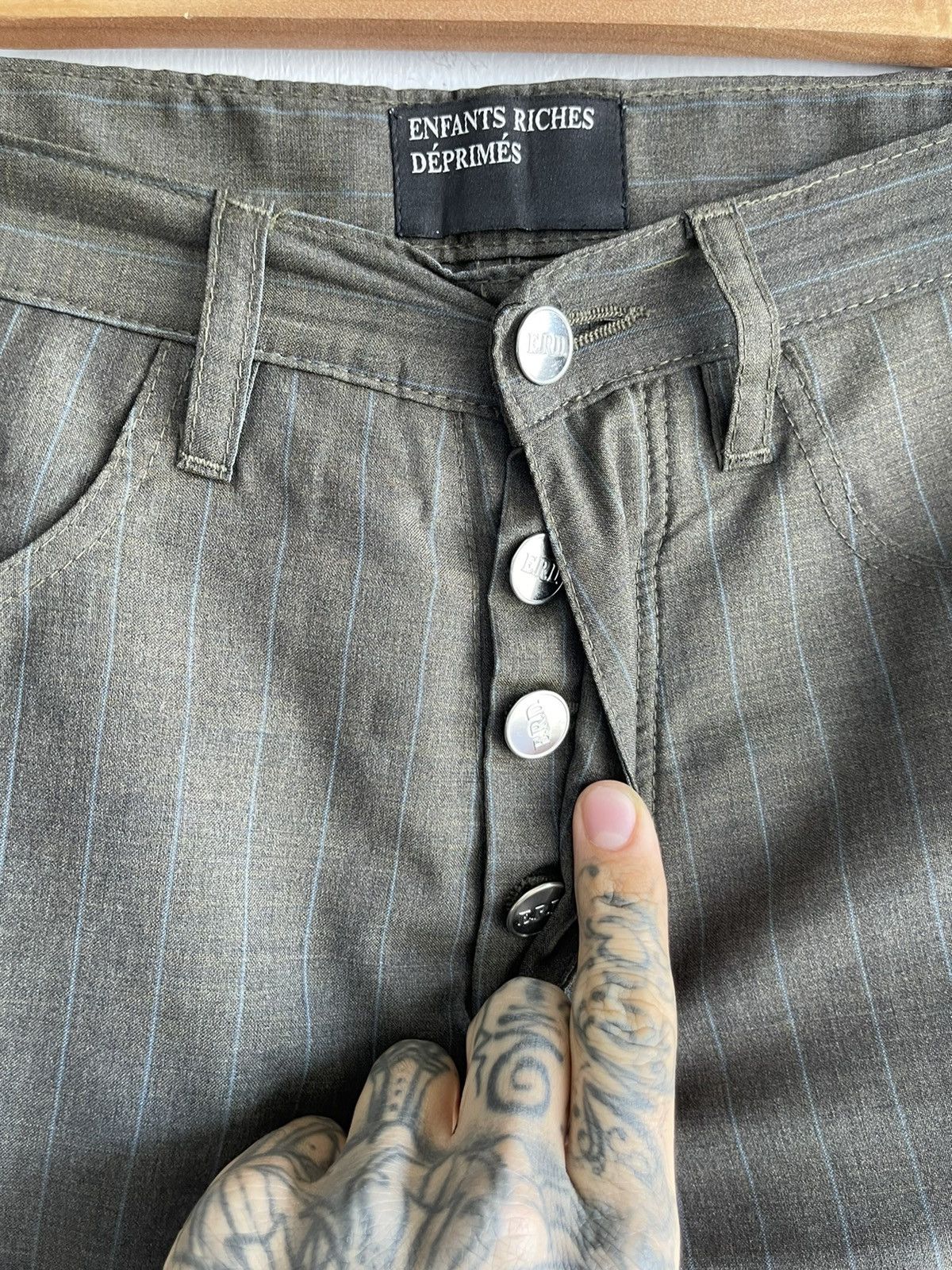 Enfants Riches Deprimes ERD CRAZY RARE Cropped Raw Hem Trouser Pants Size US 32 / EU 48 - 3 Thumbnail