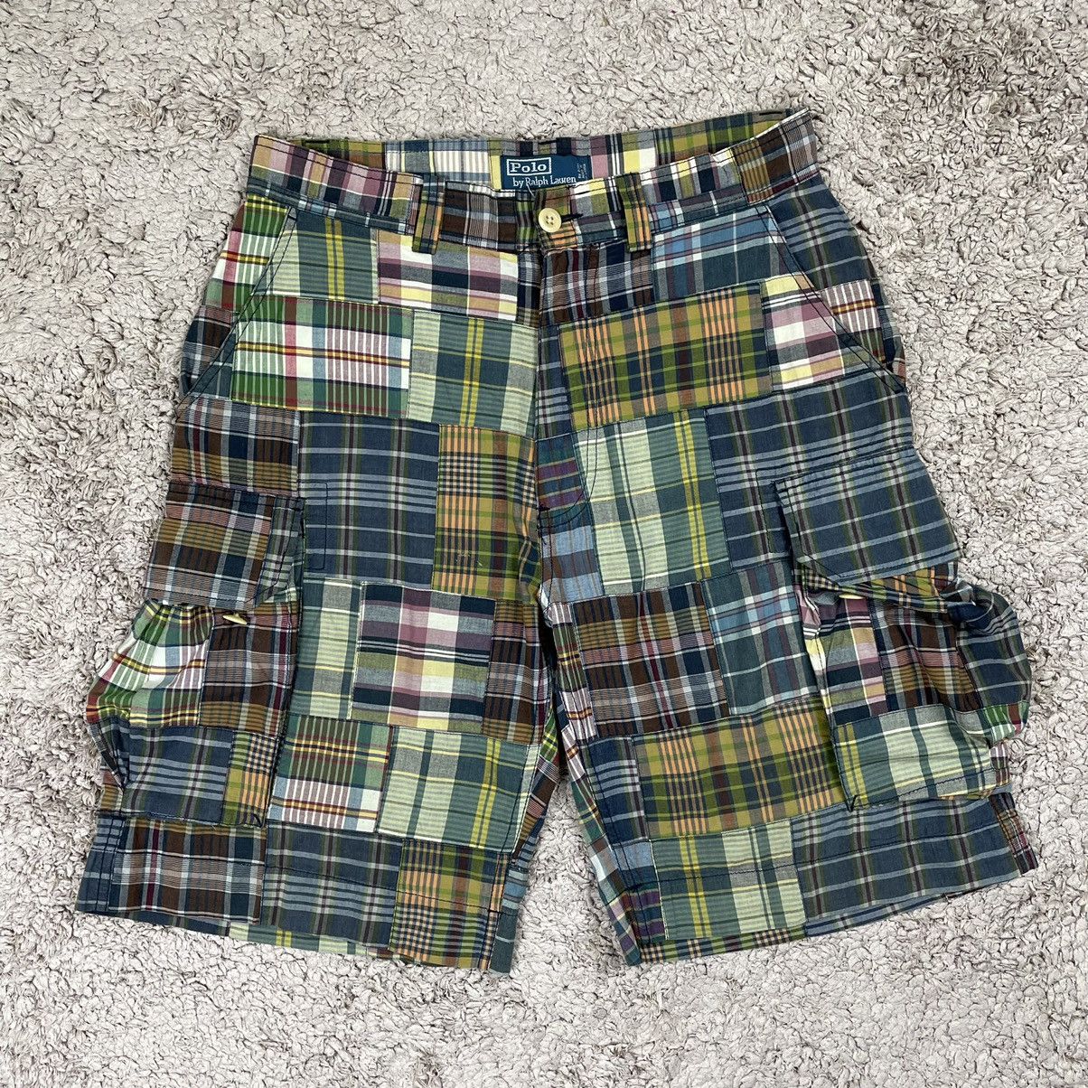 Vintage Vintage Polo Ralph Lauren Patchwork Cargo Shorts Size US 30 / EU 46 - 1 Thumbnail