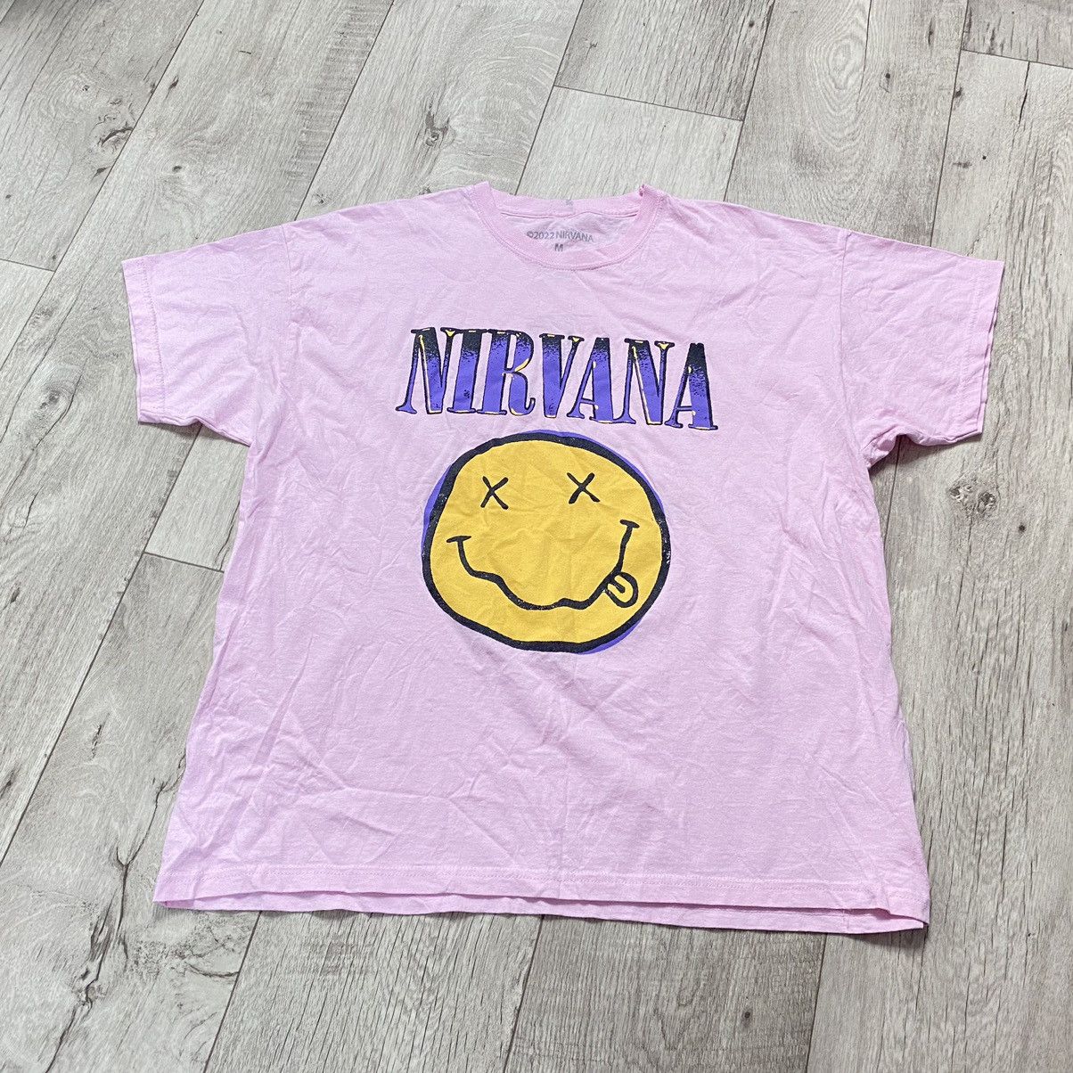 Band Tees NIRVANA GRUNGE BAND PURPLE LOGO PINK T SHIRT Size US M / EU 48-50 / 2 - 1 Thumbnail