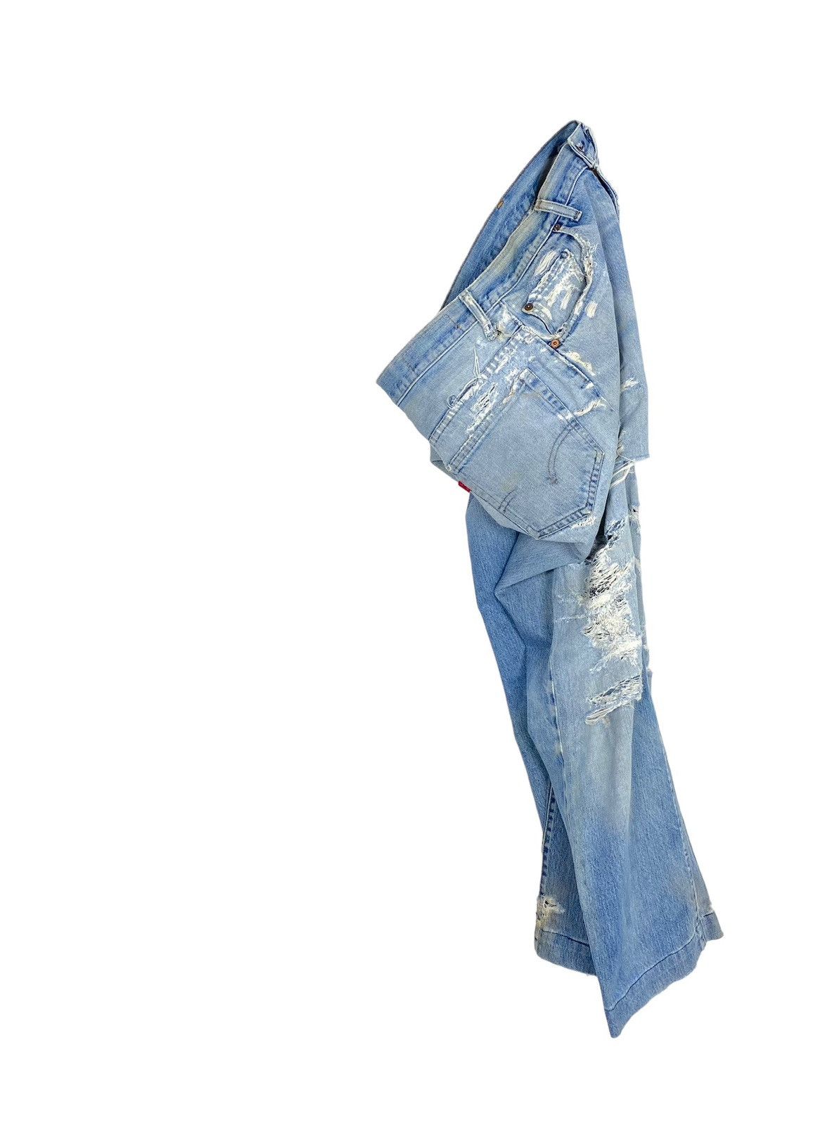 image of Levis x Vintage VTG 70’S Levi’S 505 Distressed Jeans Button 2 Talon 42 in Blue, Men's (Size 35)